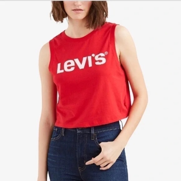 Levi's Tops - Levi’s Graphic Logo Cropped Tank Top